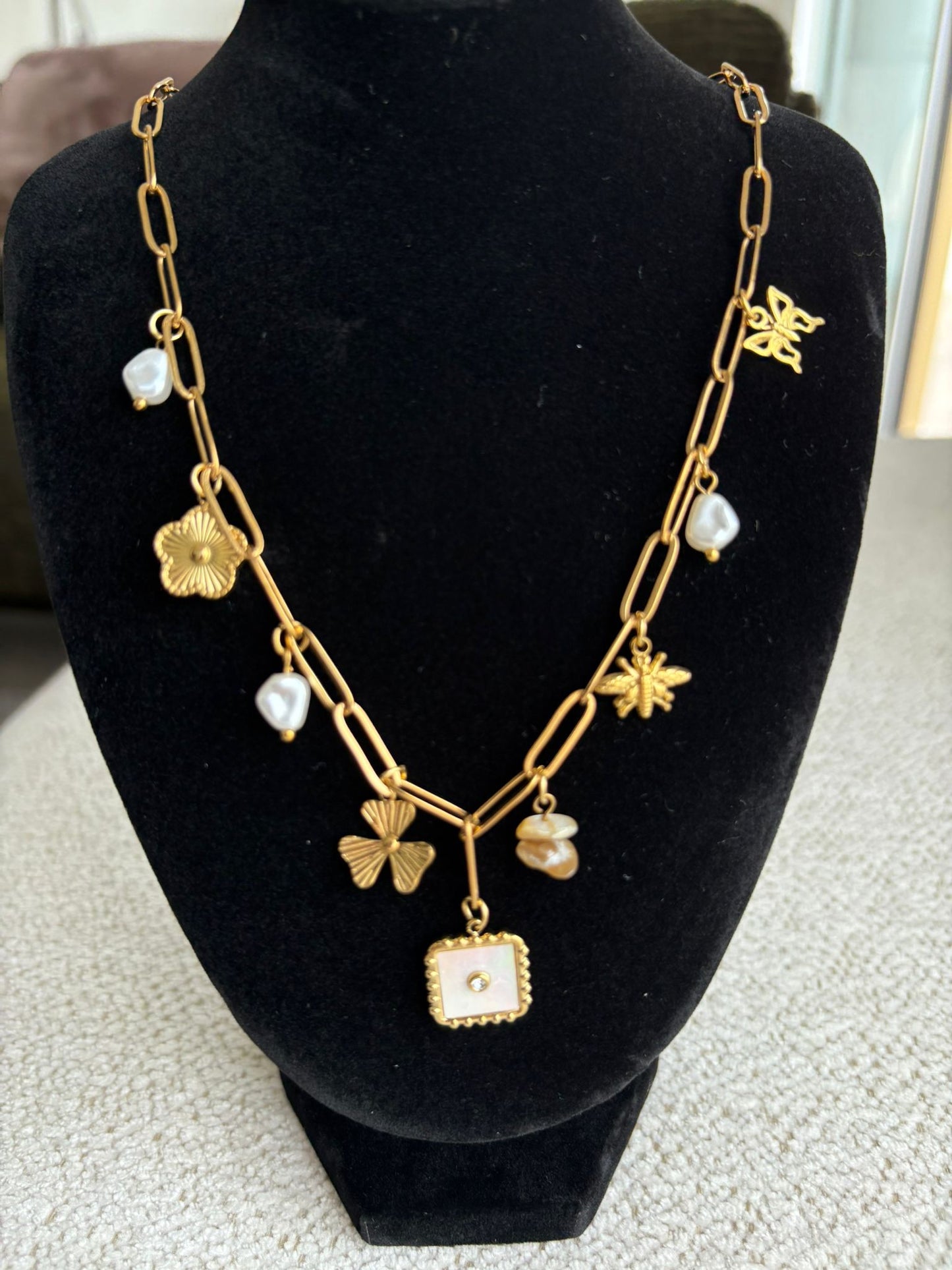 Collier doré Nacré Lumen