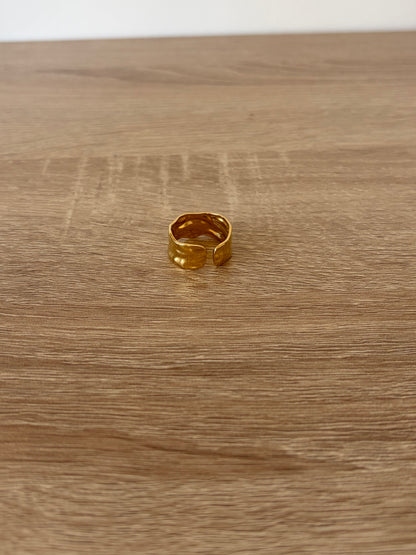 Bague dorée Ondula