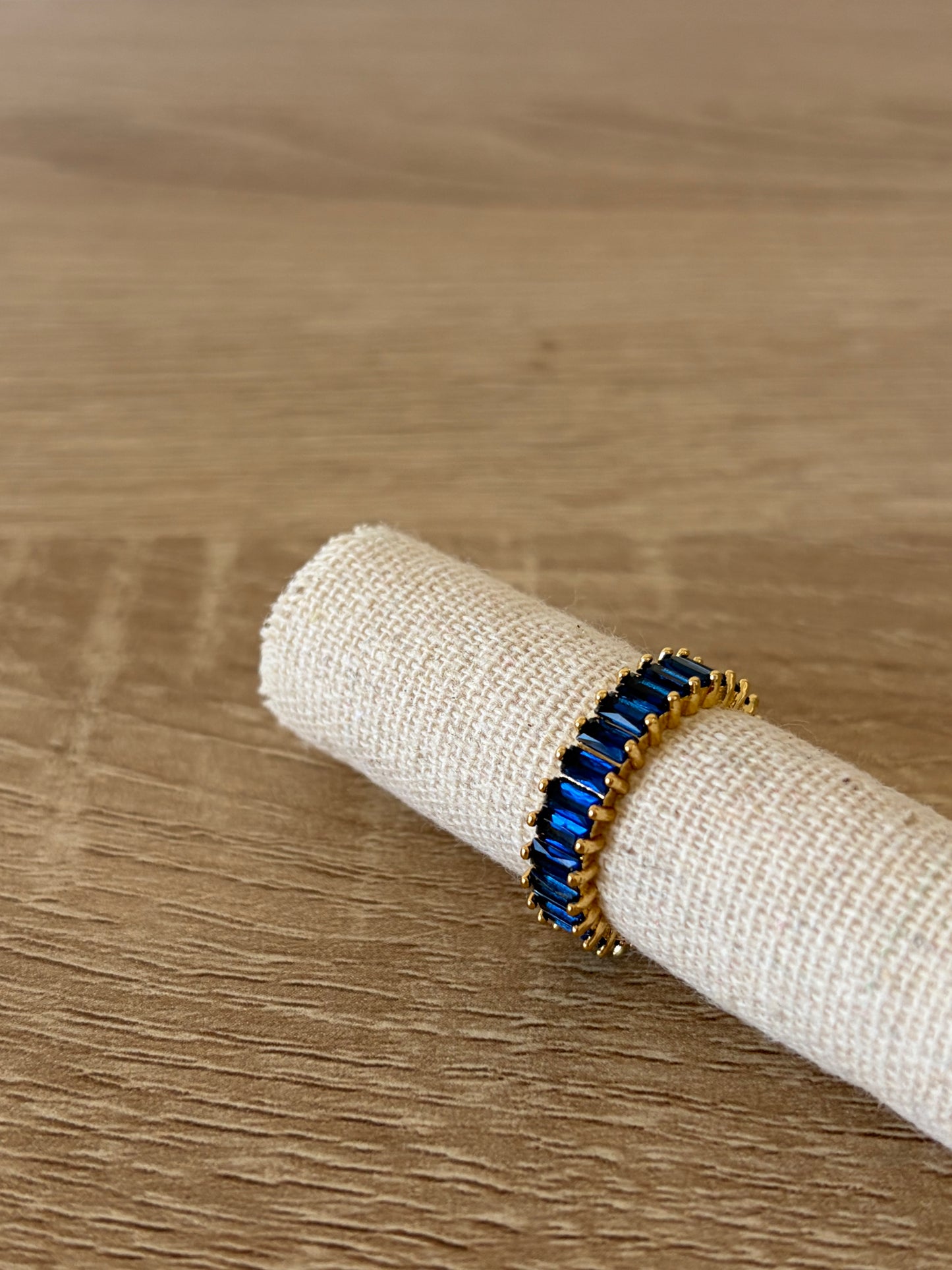 Bague de cristaux bleus Aluna