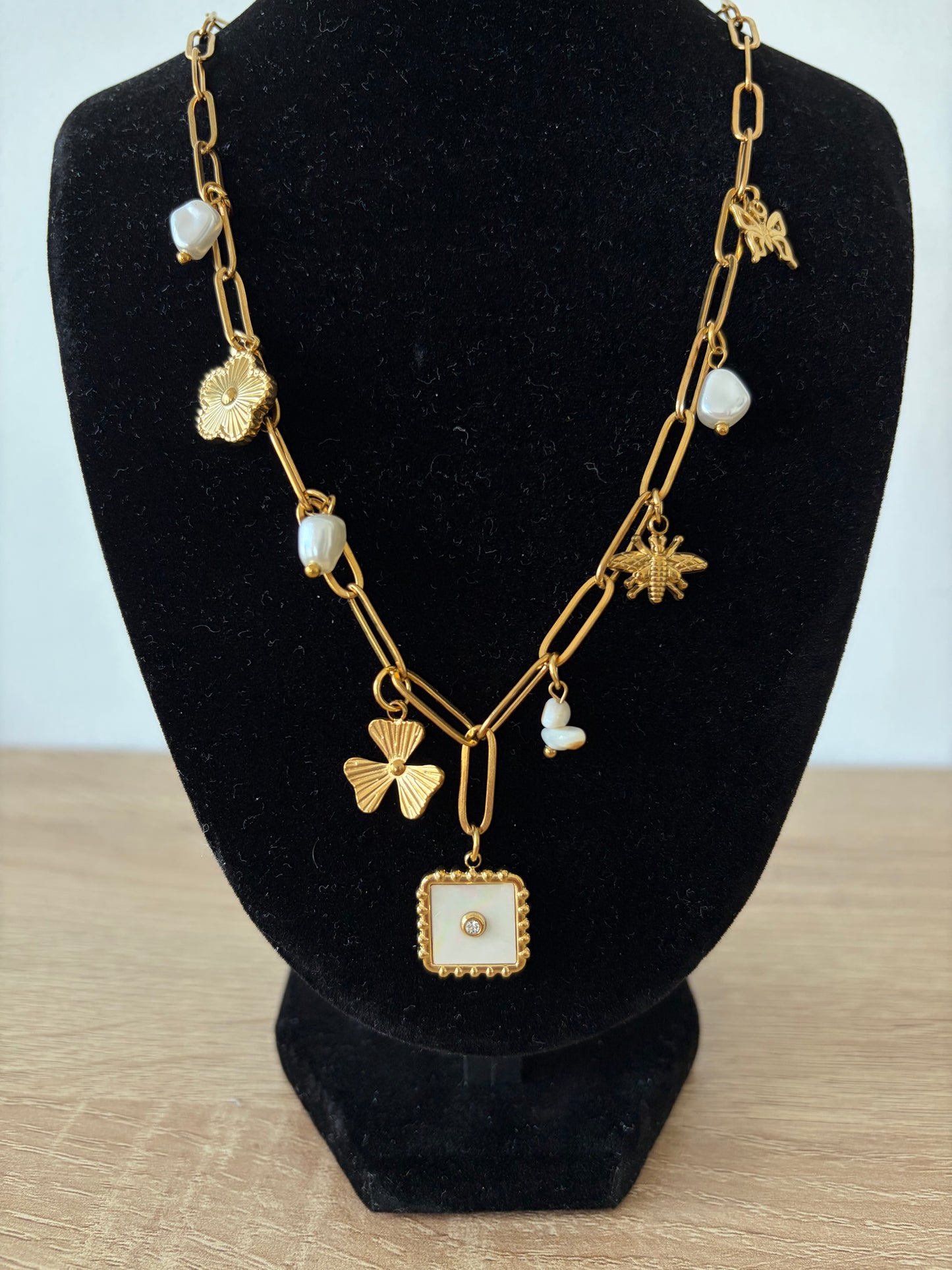 Collier doré Nacré Lumen