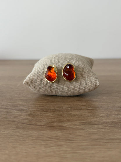 Boucles d'oreilles marron Zira