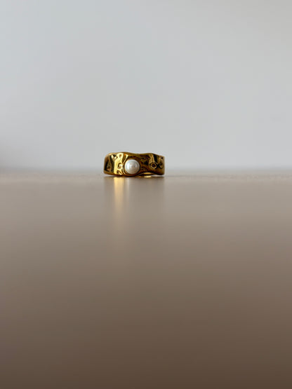 Bague dorée Perla