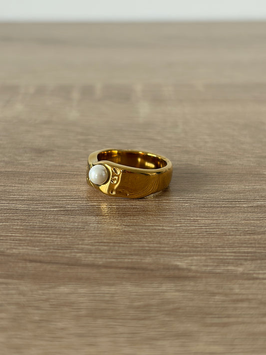 Bague dorée Perla