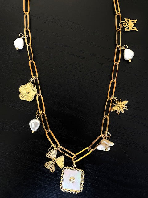 Collier doré Nacré Lumen