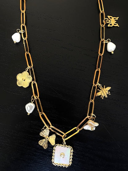 Collier doré Nacré Lumen