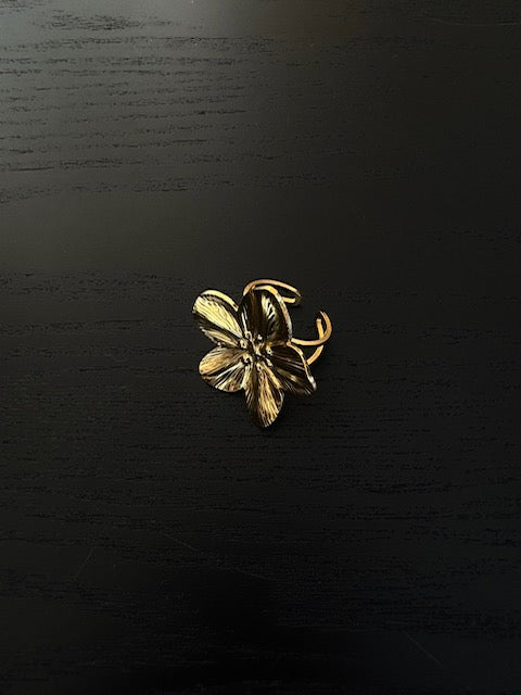 Bague dorée Fleur de tiare